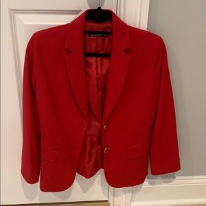 Striking red blazer